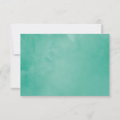 Hochzeitsempfang für tropische Minze Einladung (Rückseite)