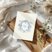 Hochzeitsempfang für Vintage Flora Begleitkarte