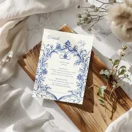 Hochzeitsempfang für Vintage Flora Begleitkarte