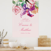 Hochzeitsempfang für Wasserfarben Poster (Küche)