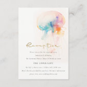 Hochzeitsempfang für Wasserfarben unter Wasser Begleitkarte (Vorderseite)