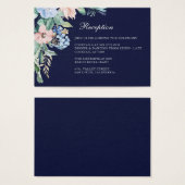 Hochzeitsempfang für Wasserfarbenflorale Navy (Vorne & Hinten)