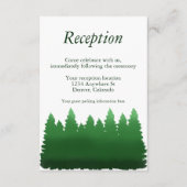 Hochzeitsempfang für Watercolor-Pinien Begleitkarte (Vorderseite)