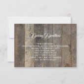 Hochzeitsempfang für Western Einladung (Rückseite)