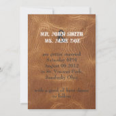 Hochzeitsempfang für Western Leather Einladung (Rückseite)