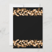 Hochzeitsempfang Gold Hollywood Glam Einladung (Rückseite)