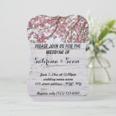 Hochzeitsempfang - Halbgestalt Einladung (Stehend Vorderseite)