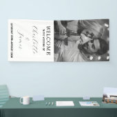 Hochzeitsempfang - Happy Couple Foto Weiß Empfang Banner (Messe)