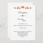 Hochzeitsempfang, Herbstlaub Thema Einladung (Vorne/Hinten)