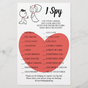 Hochzeitsempfang I Spy Game Card Flyer