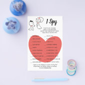 Hochzeitsempfang I Spy Game Card Flyer (Einzeln)