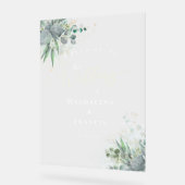 Hochzeitsempfang im Aquarell Acrylschild (Winkel)