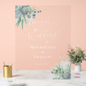 Hochzeitsempfang im Aquarell Acrylschild (Hochzeit)