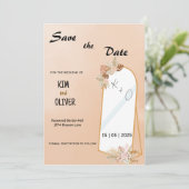 Hochzeitsempfang im Boho-Stil Einladung (Stehend Vorderseite)