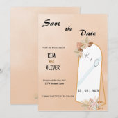 Hochzeitsempfang im Boho-Stil Einladung (Vorne/Hinten)
