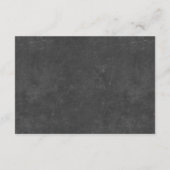Hochzeitsempfang im eleganten Chalkboard Begleitkarte (Rückseite)