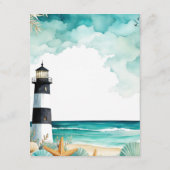 Hochzeitsempfang im Leuchtturm Begleitkarte (Rückseite)