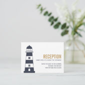 Hochzeitsempfang im Leuchtturm Begleitkarte (Stehend Vorderseite)