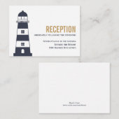 Hochzeitsempfang im Leuchtturm Begleitkarte (Vorne/Hinten)