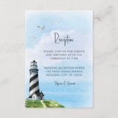 Hochzeitsempfang im Leuchtturm Begleitkarte (Vorderseite)