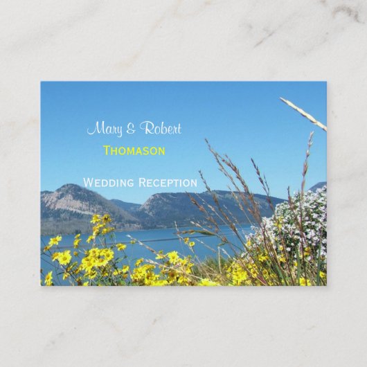 Hochzeitsempfang im Nationalpark Grand teton Begleitkarte (Vorderseite)