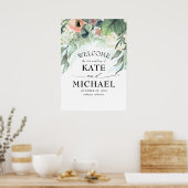 Hochzeitsempfang im Pfirsich- und Rosa-Garten Poster (Küche)