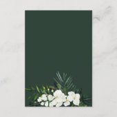 Hochzeitsempfang im tropischen Grün Begleitkarte (Rückseite)