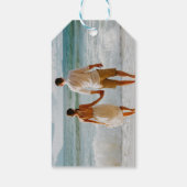 Hochzeitsempfang im Wasser des Ocean Beach Geschenkanhänger (Rückseite)