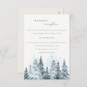 Hochzeitsempfang im Winterwald Begleitkarte (Vorne/Hinten)