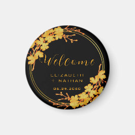 Hochzeitsempfang in Black & Gold Magnet