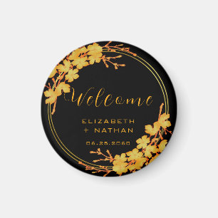 Hochzeitsempfang in Black & Gold Magnet