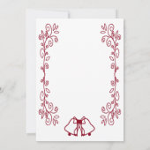 Hochzeitsempfang in Burgund Bells Einladung (Rückseite)