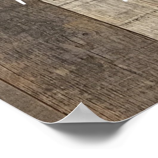 Hochzeitsempfang in grauem Western Poster (Ecke)