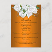 Hochzeitsempfang in Orange und Weiß Begleitkarte (Vorderseite)