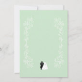 Hochzeitsempfang in Peppermint Einladung (Rückseite)