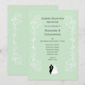 Hochzeitsempfang in Peppermint Einladung (Vorne/Hinten)