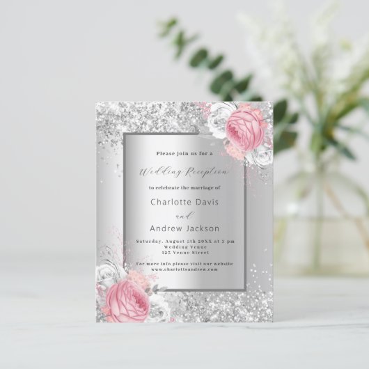 Hochzeitsempfang in Rosa (Stehend Vorderseite)