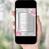 Hochzeitsempfang in Rosa Einladung