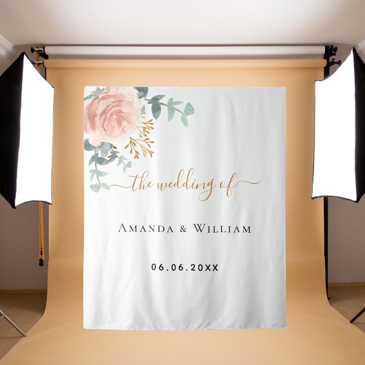 Hochzeitsempfang in Rose Rosa Wandteppich