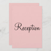 Hochzeitsempfang in Rose und Blauer Pastel Einladung (Vorne/Hinten)