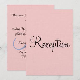 Hochzeitsempfang in Rose und Blauer Pastel Einladung