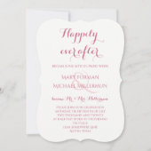 Hochzeitsempfang in Rose und Rosa Einladung (Vorderseite)