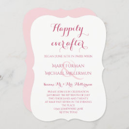 Hochzeitsempfang in Rose und Rosa Einladung