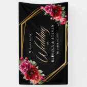 Hochzeitsempfang in Rot-Schwarz Banner (Vertikal)