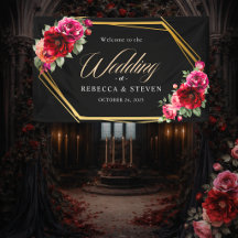 Hochzeitsempfang in Rot-Schwarz