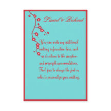 Hochzeitsempfang in Rot und Türkis