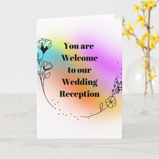 Hochzeitsempfang Karte (Gelbe Blume)