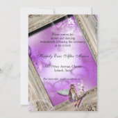 Hochzeitsempfang lila einladung (Rückseite)