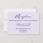 Hochzeitsempfang Lila Hearts Einladung (Vorderseite)