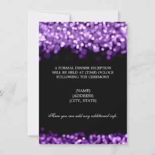 Hochzeitsempfang Lila Lichter Einladung